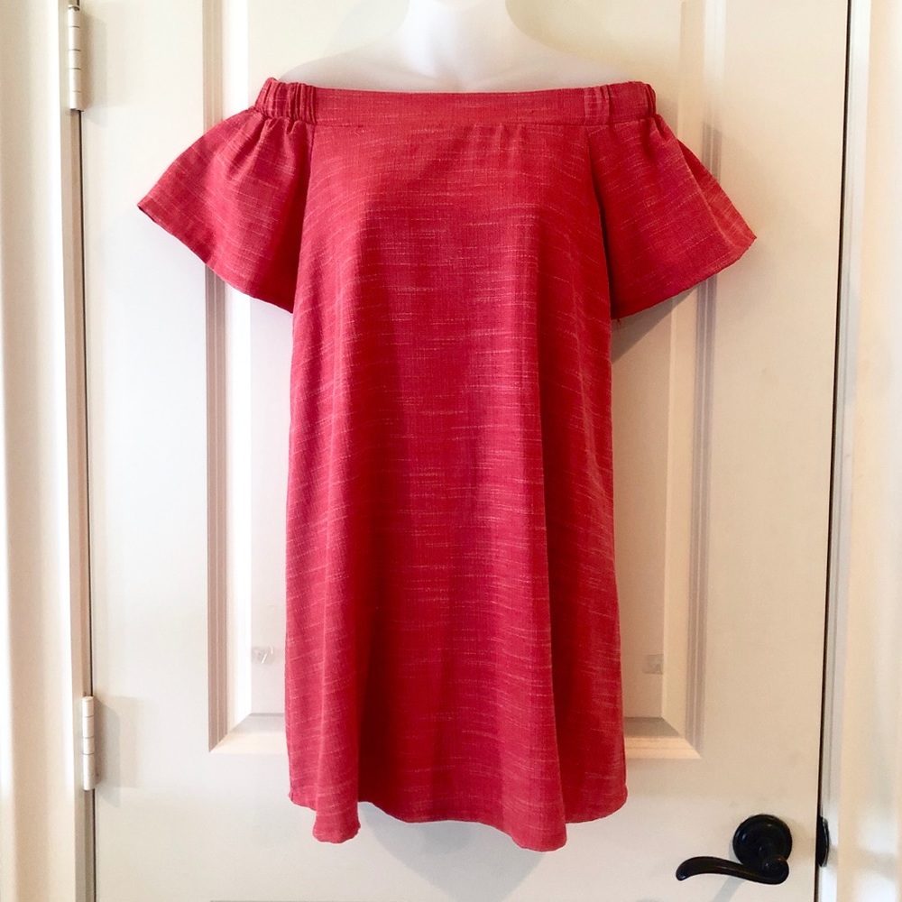 NWT Red off the shoulder boutique dress size small by loveriche